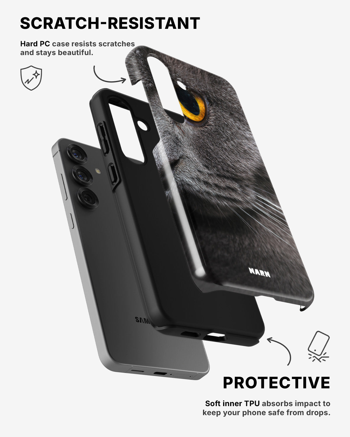 Samsung Galaxy A56 Tough Case – Cat's Eye - View 2