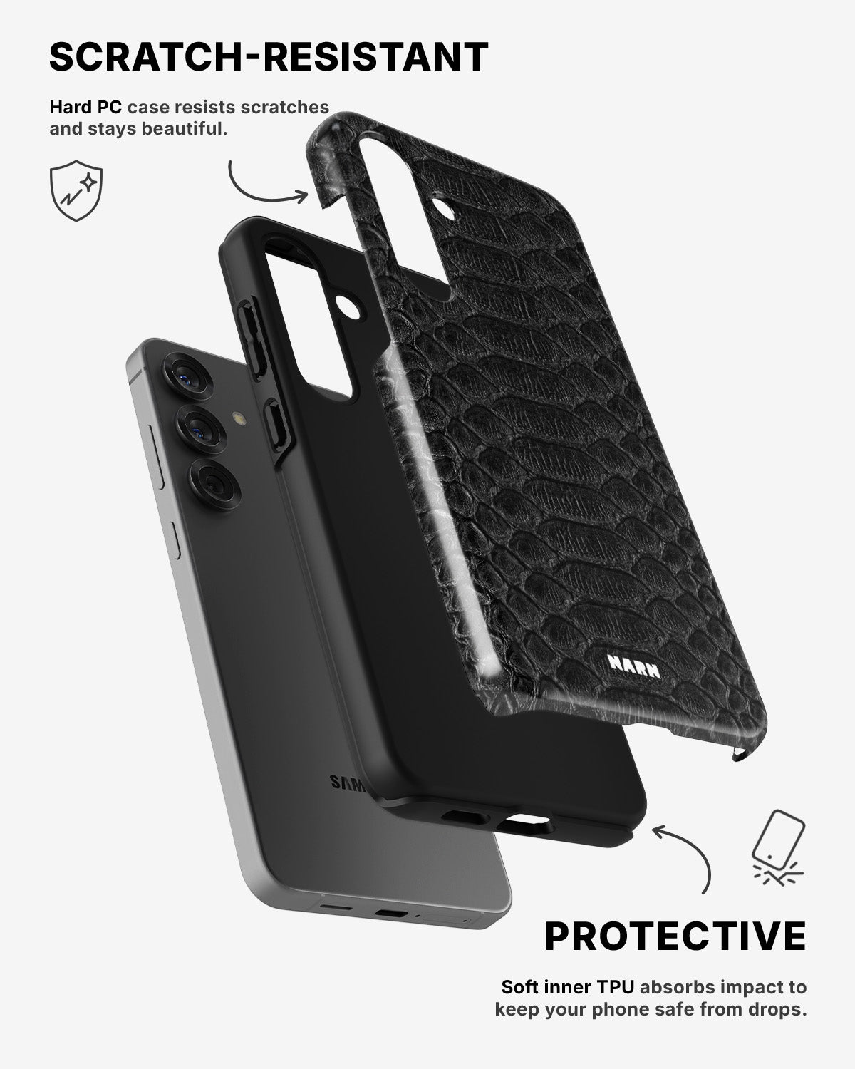 Samsung Galaxy A56 Tough Case – Black Snake - View 2