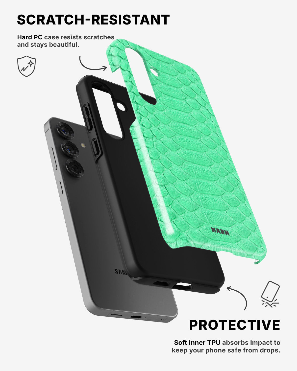 Samsung Galaxy A56 Tough Case – Turquoise Snake - View 2