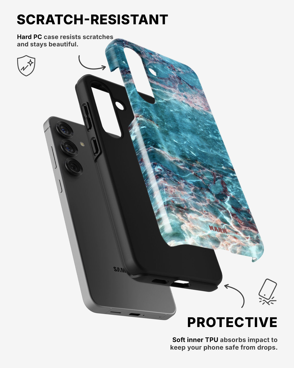Samsung Galaxy A56 Tough Case – Icy Marble - View 2