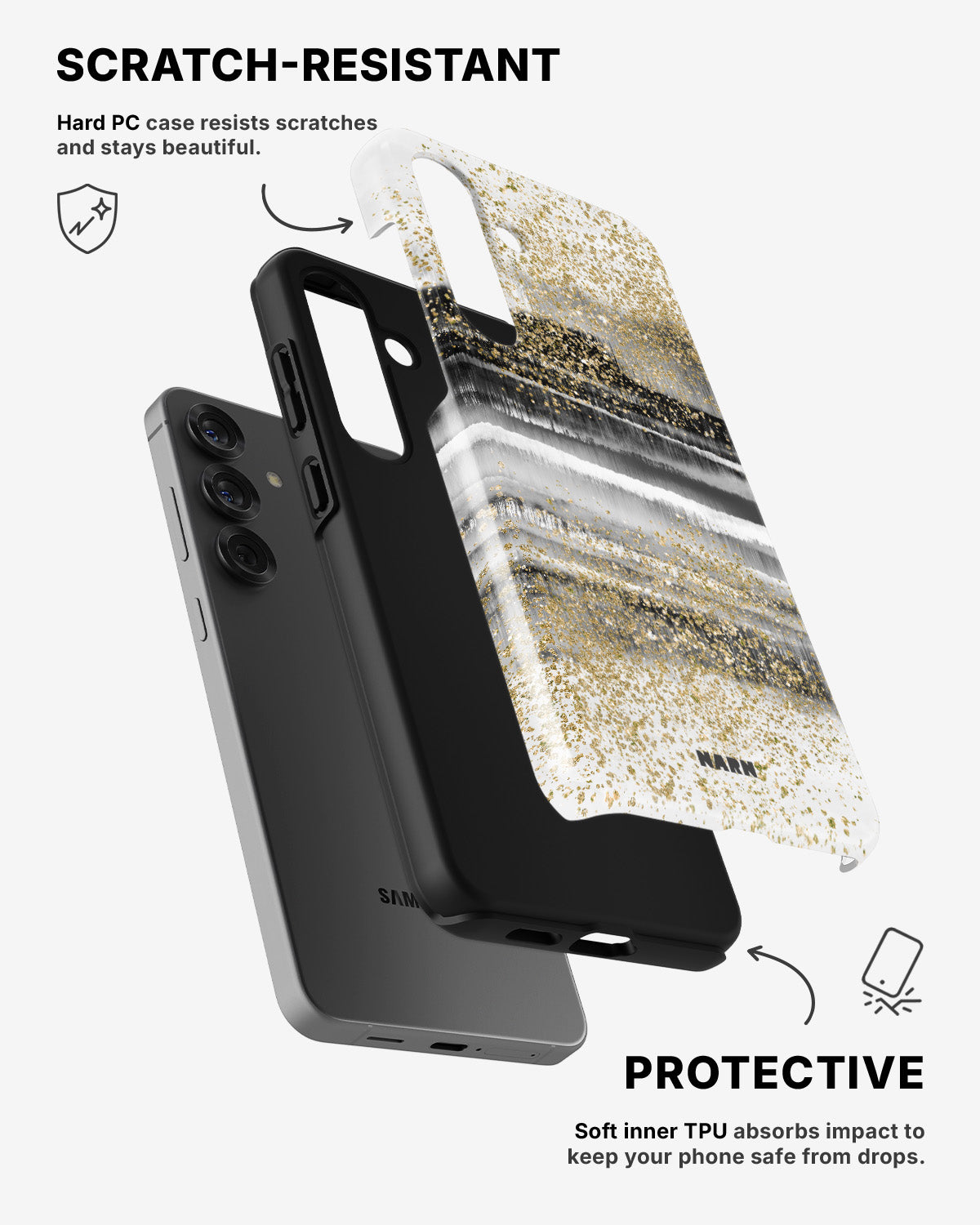 Samsung Galaxy A56 Tough Case – Sparkly Tie Dye - View 2
