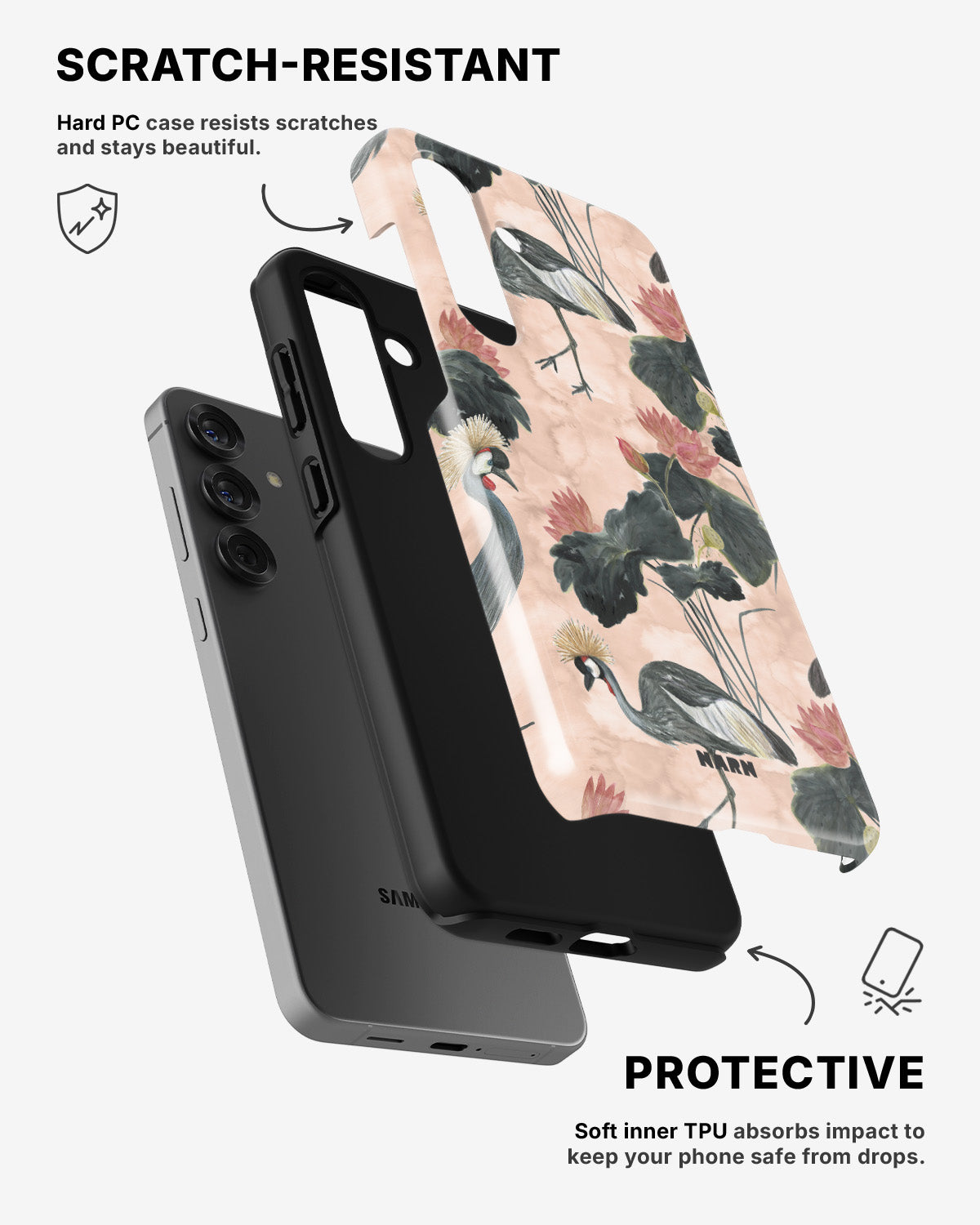 Samsung Galaxy A56 Tough Case – Crowned Bird - View 2
