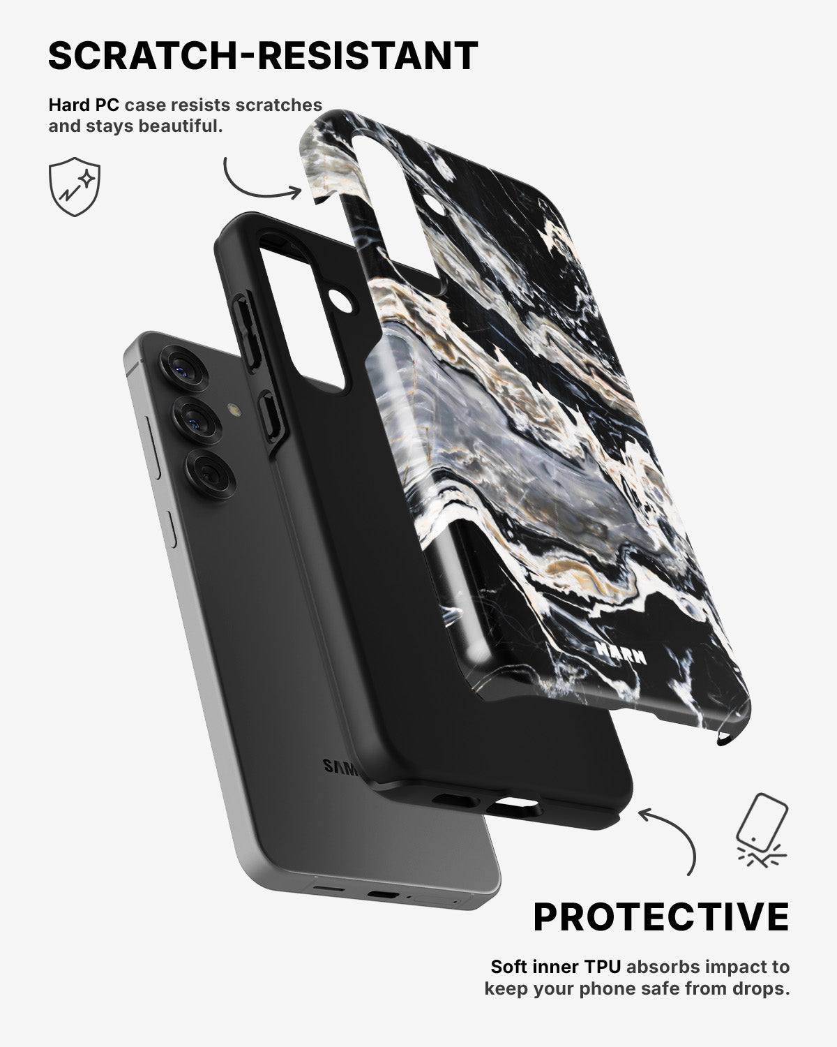 Samsung Galaxy A56 Tough Case – Dark Swirl - View 2