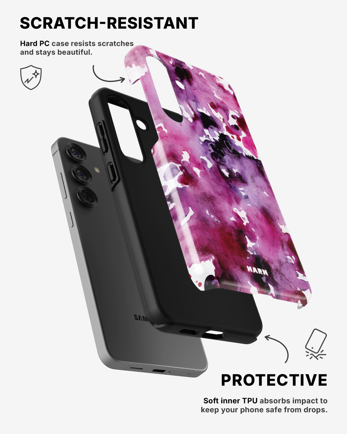 Samsung Galaxy A56 Tough Case – Floral Splash - View 2