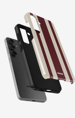 Samsung Galaxy A56 Tough Case – Bordeaux Stripe - View 2