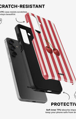 Samsung Galaxy A56 Tough Case – Cherry Stripes - View 2