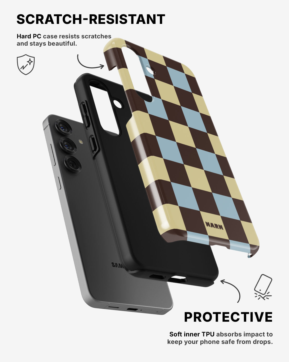 Samsung Galaxy A56 Tough Case – Butter Check - View 2