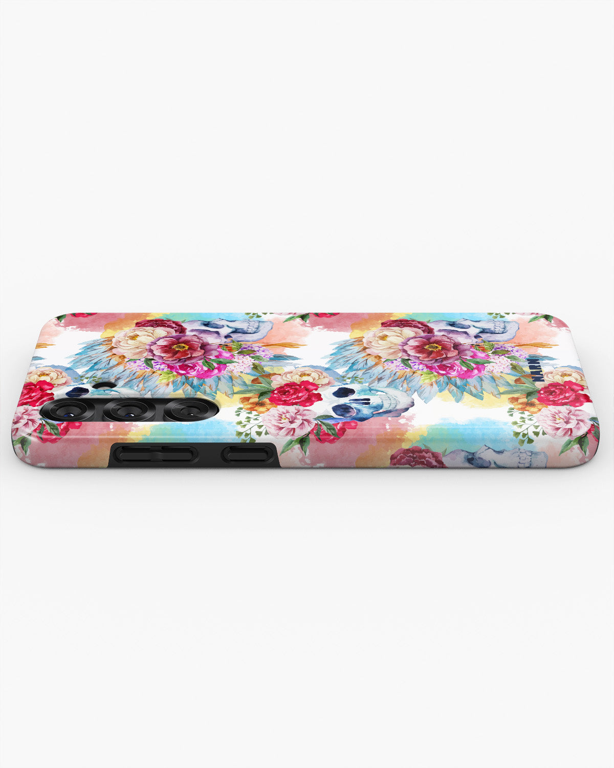 Samsung Galaxy A56 Tough Case – Flowered Skulls - View 3