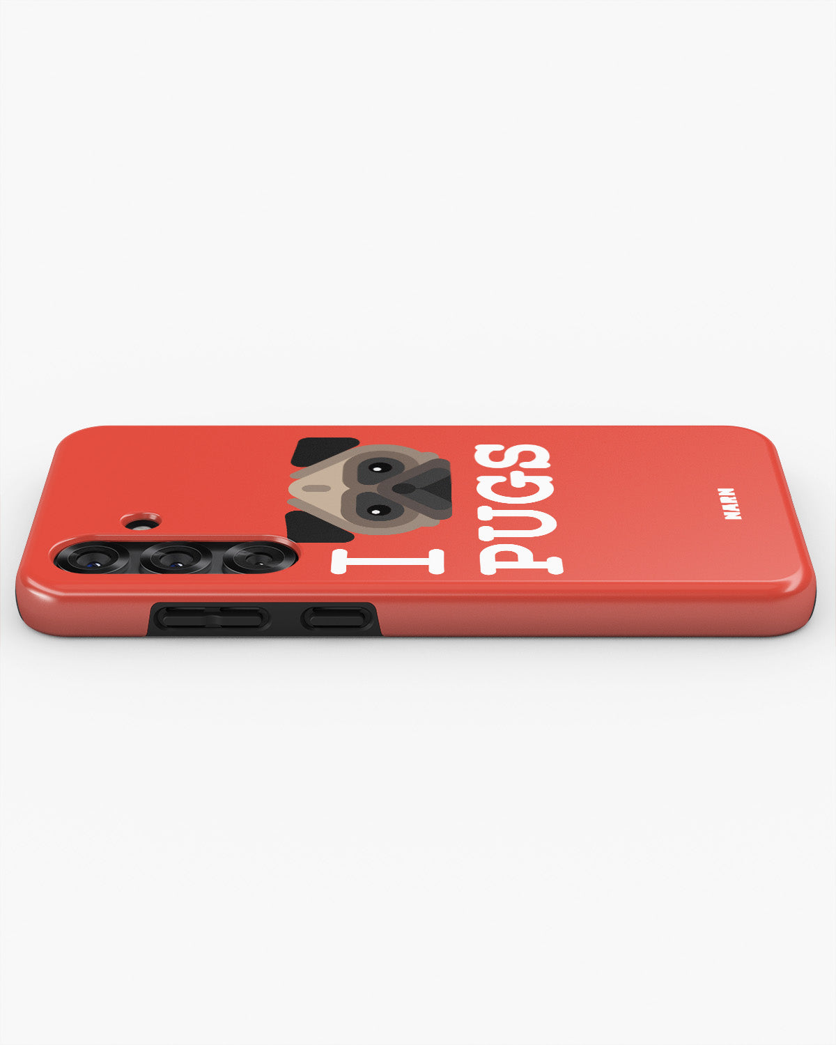 Samsung Galaxy A56 Tough Case – I Love Pugs - View 3
