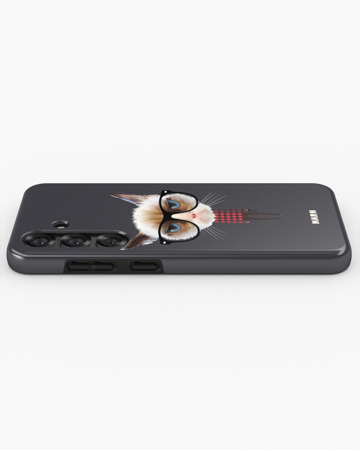 Samsung Galaxy A56 Tough Case – Hipster Cat - View 3