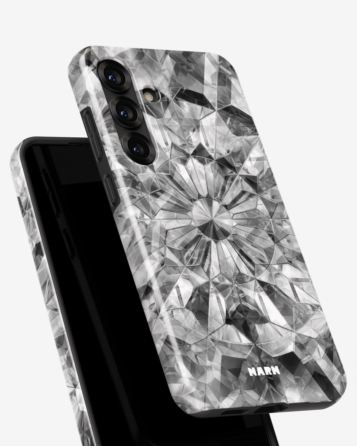 Samsung Galaxy A56 Tough Case – Grey Crystals - View 4