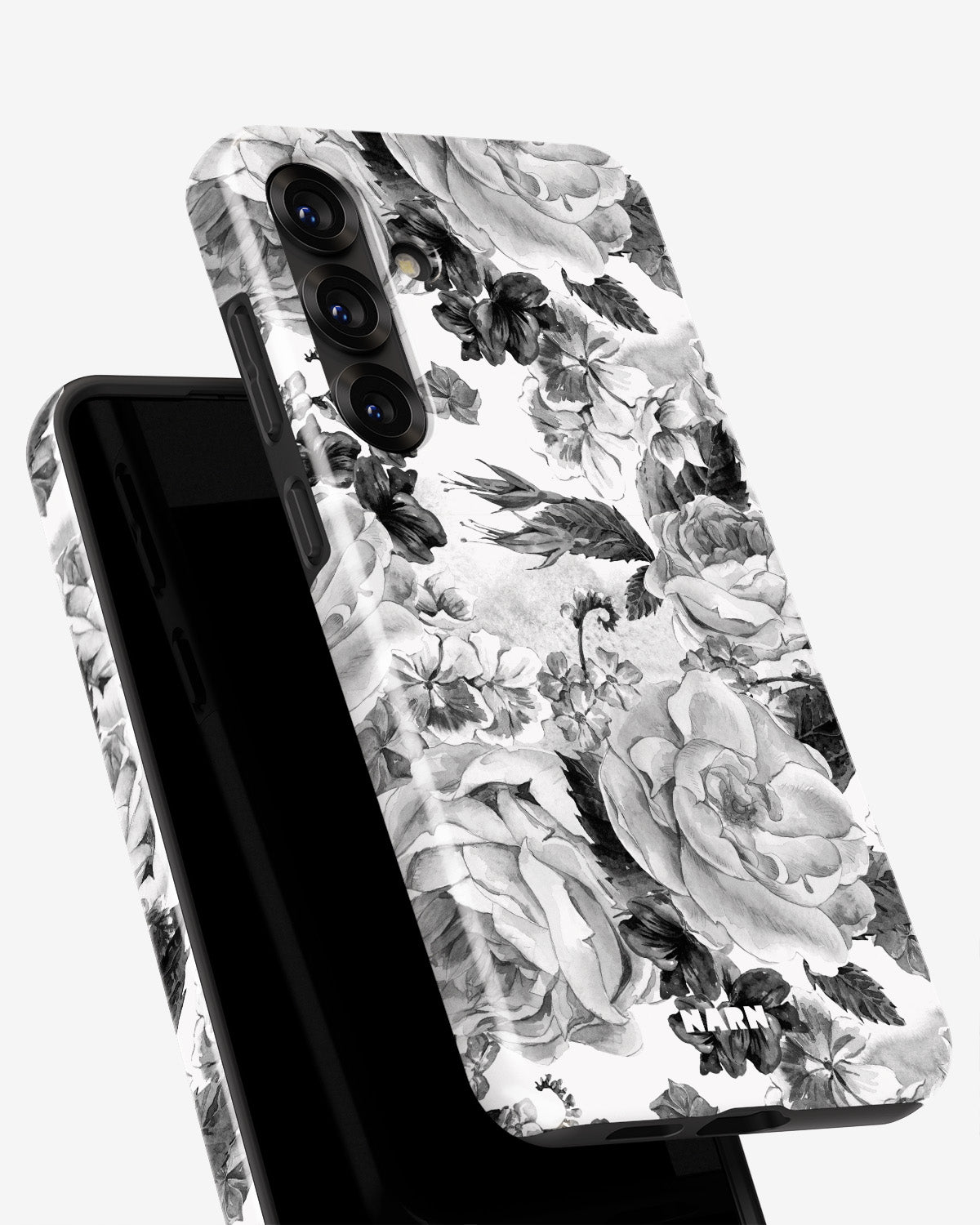 Samsung Galaxy A56 Tough Case – Black & White Bloom - View 4