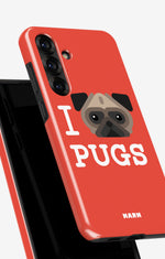 Samsung Galaxy A56 Tough Case – I Love Pugs - View 4
