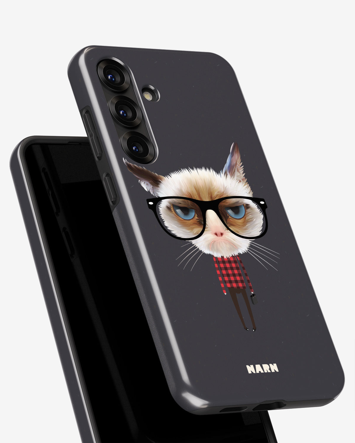 Samsung Galaxy A56 Tough Case – Hipster Cat - View 4