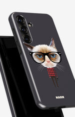 Samsung Galaxy A56 Tough Case – Hipster Cat - View 4