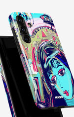 Samsung Galaxy A56 Tough Case – Abstract Cat - View 4