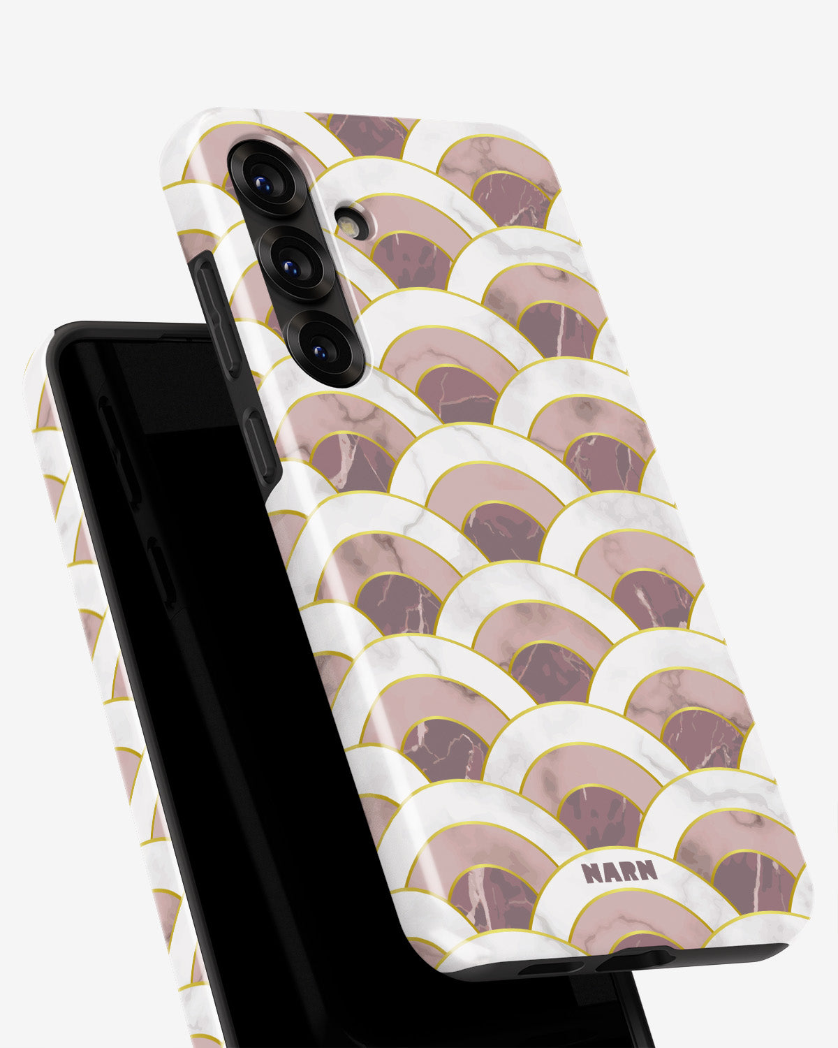 Samsung Galaxy A56 Tough Case – Pink Marble Waves - View 4