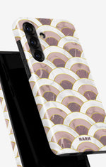 Samsung Galaxy A56 Tough Case – Pink Marble Waves - View 4