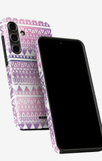 Samsung Galaxy A56 Tough Case – Purple Aztec - View 5