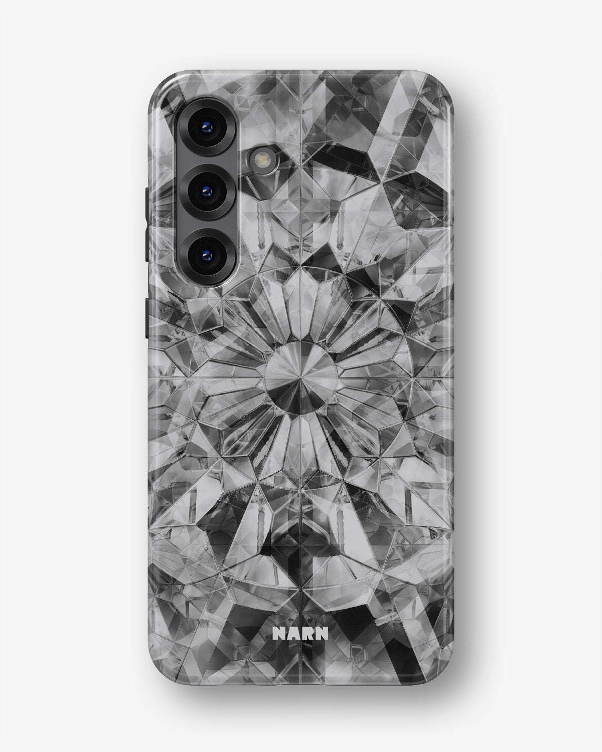 Samsung Galaxy A36 Tough Case – Grey Crystals - View 1
