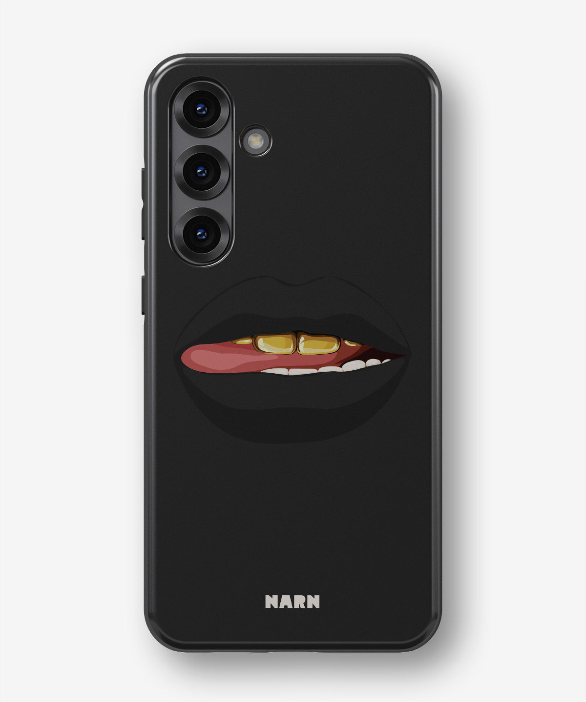 Samsung Galaxy A36 Tough Case – Golden Lips - View 1