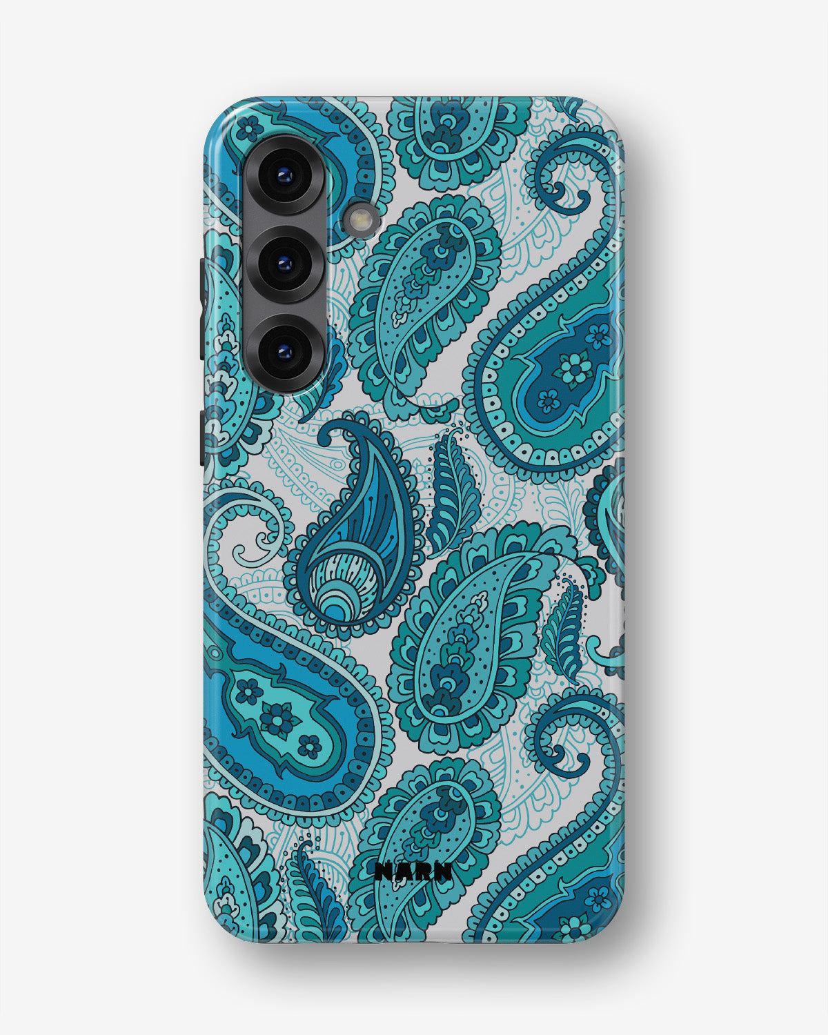 Samsung Galaxy A36 Tough Case – Turquoise Paisley - View 1