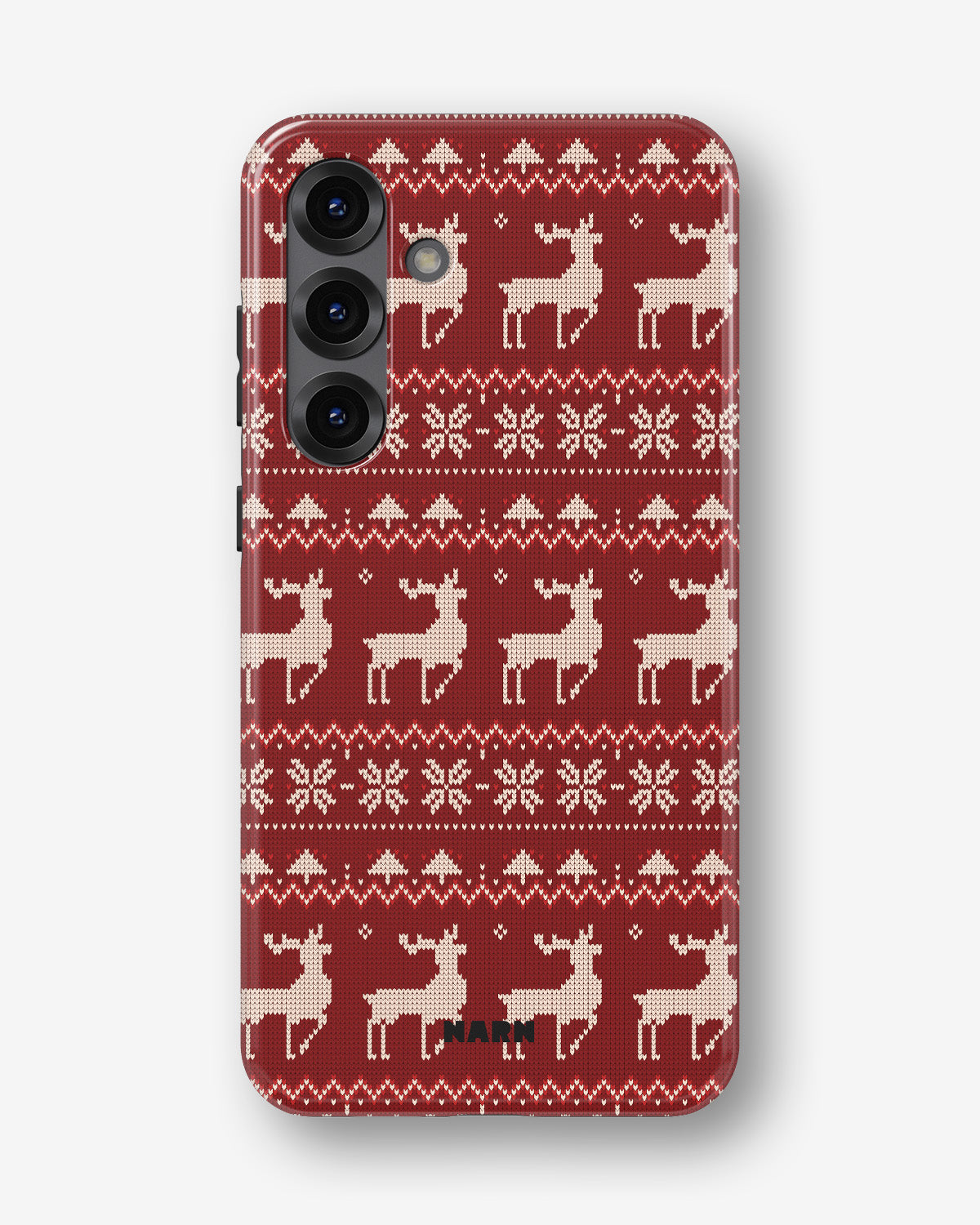 Samsung Galaxy A36 Tough Case – Reindeer Knit - View 1