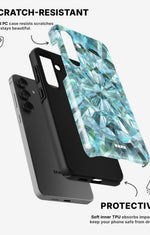 Samsung Galaxy A36 Tough Case – Green Crystals - View 2