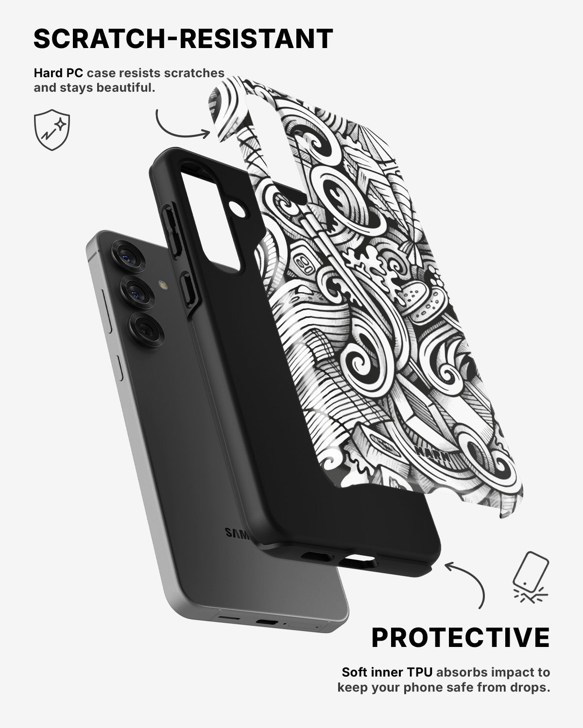 Samsung Galaxy A36 Tough Case – Japanese Pattern - View 2