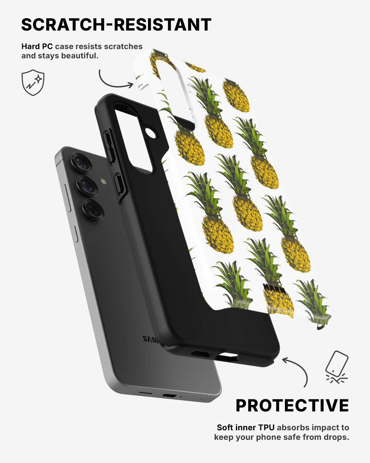 Samsung Galaxy A36 Tough Case – Pineapple Bliss - View 2