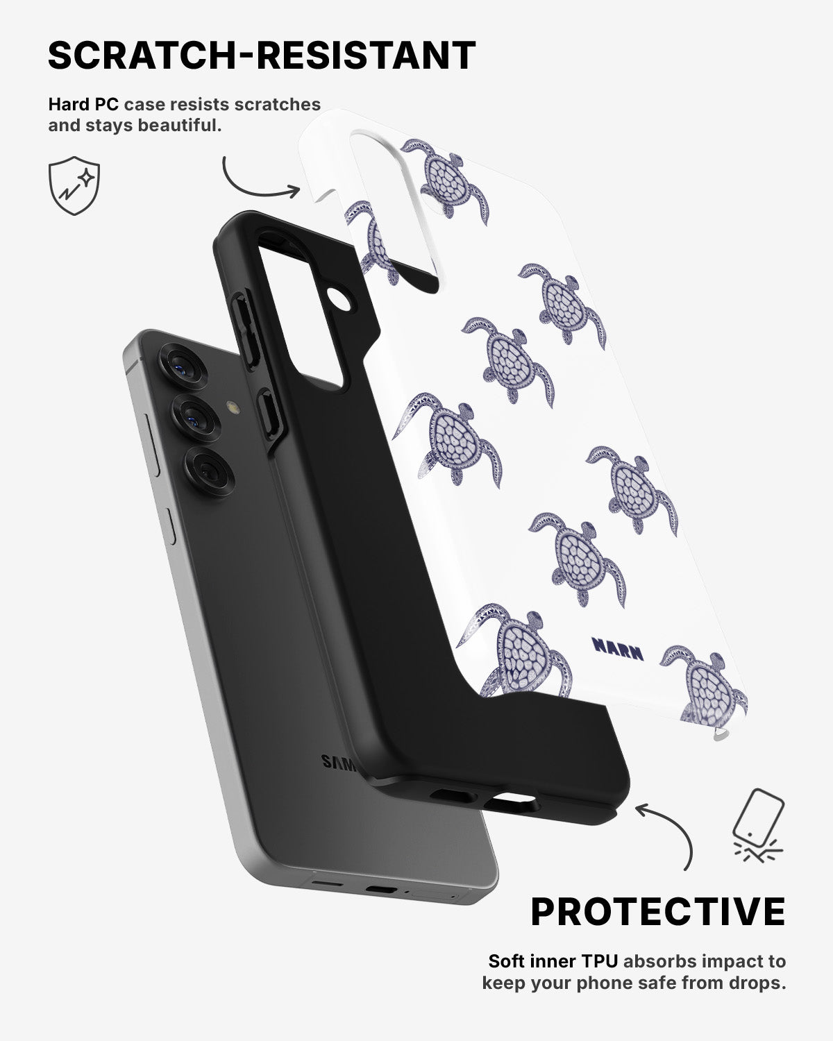 Samsung Galaxy A36 Tough Case – Blue Turtles - View 2