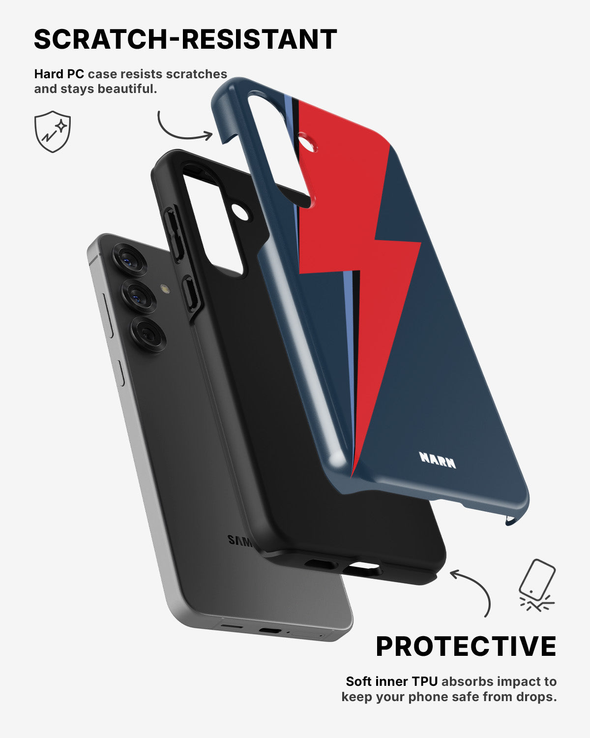 Samsung Galaxy A36 Tough Case – Blue Bowie - View 2