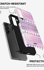 Samsung Galaxy A36 Tough Case – Purple Aztec - View 2