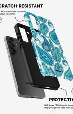 Samsung Galaxy A36 Tough Case – Turquoise Paisley - View 2