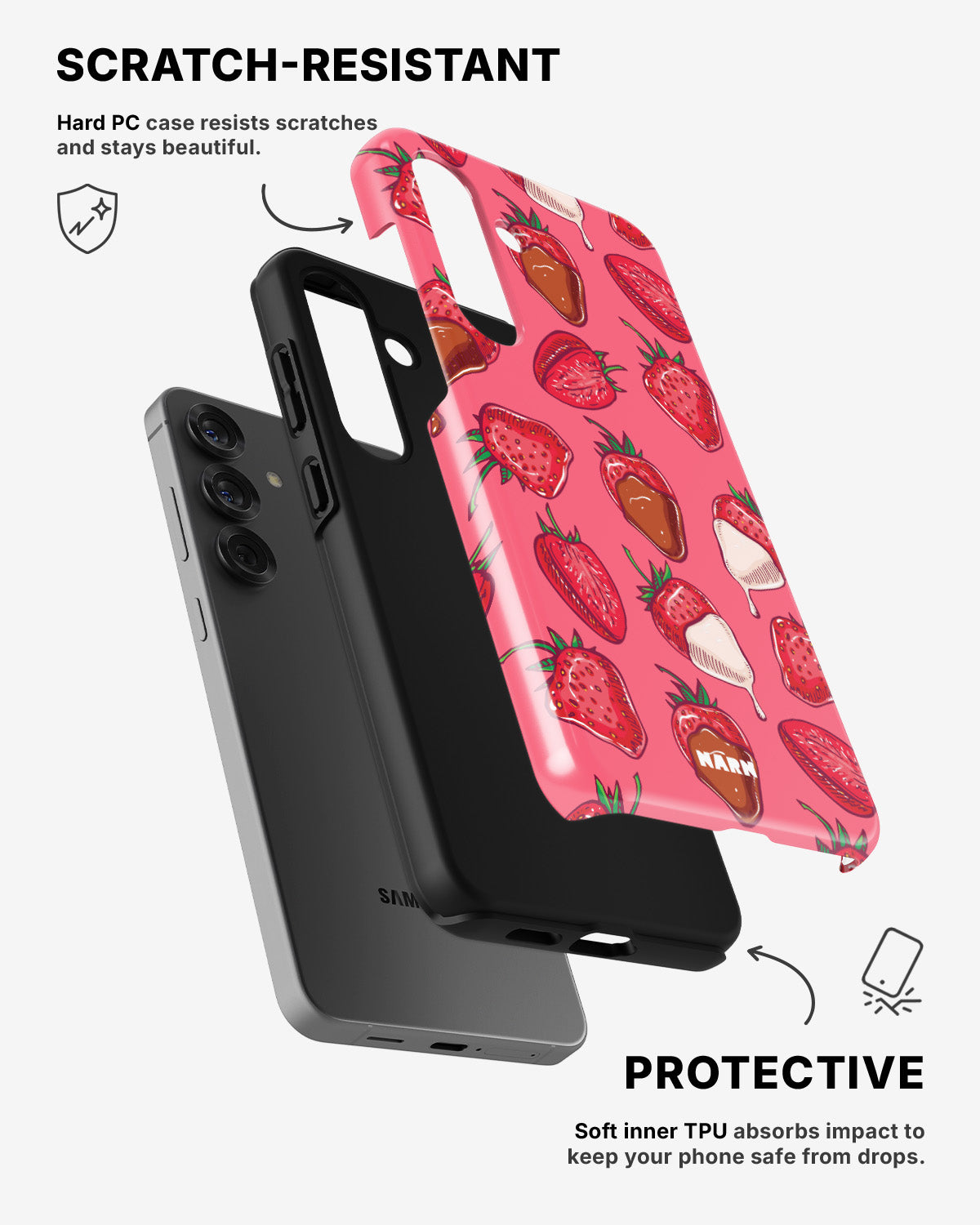 Samsung Galaxy A36 Tough Case – Strawberry Chocolate - View 2
