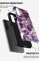Samsung Galaxy A36 Tough Case – Purple Marble - View 2
