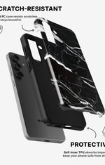 Samsung Galaxy A36 Tough Case – Black Marble - View 2