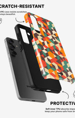 Samsung Galaxy A36 Tough Case – Retro Geometric - View 2