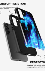 Samsung Galaxy A36 Tough Case – Blue Flames Dragon - View 2