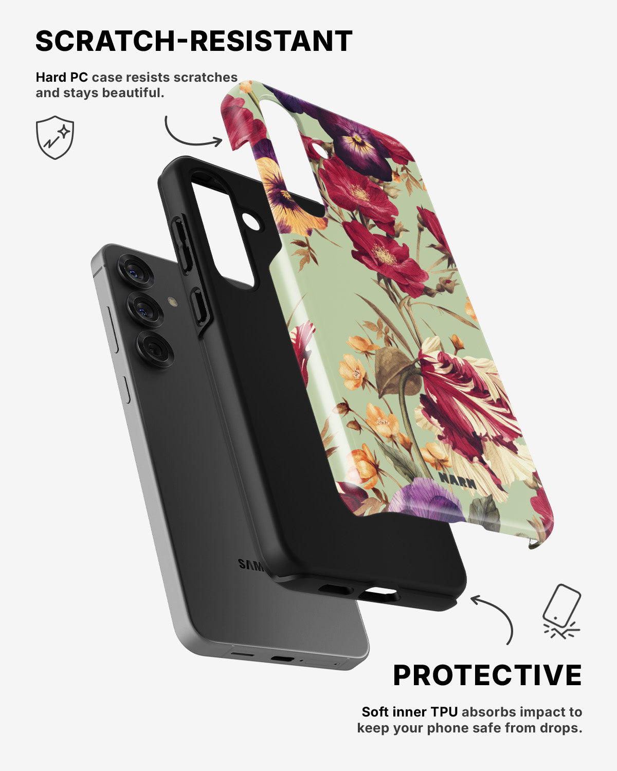 Samsung Galaxy A36 Tough Case – Pansy Pansy - View 2