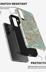 Samsung Galaxy A36 Tough Case – Paisley Green - View 2