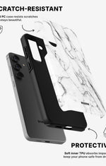 Samsung Galaxy A36 Tough Case – Milky Marble - View 2