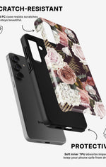 Samsung Galaxy A36 Tough Case – Midnight Roses - View 2