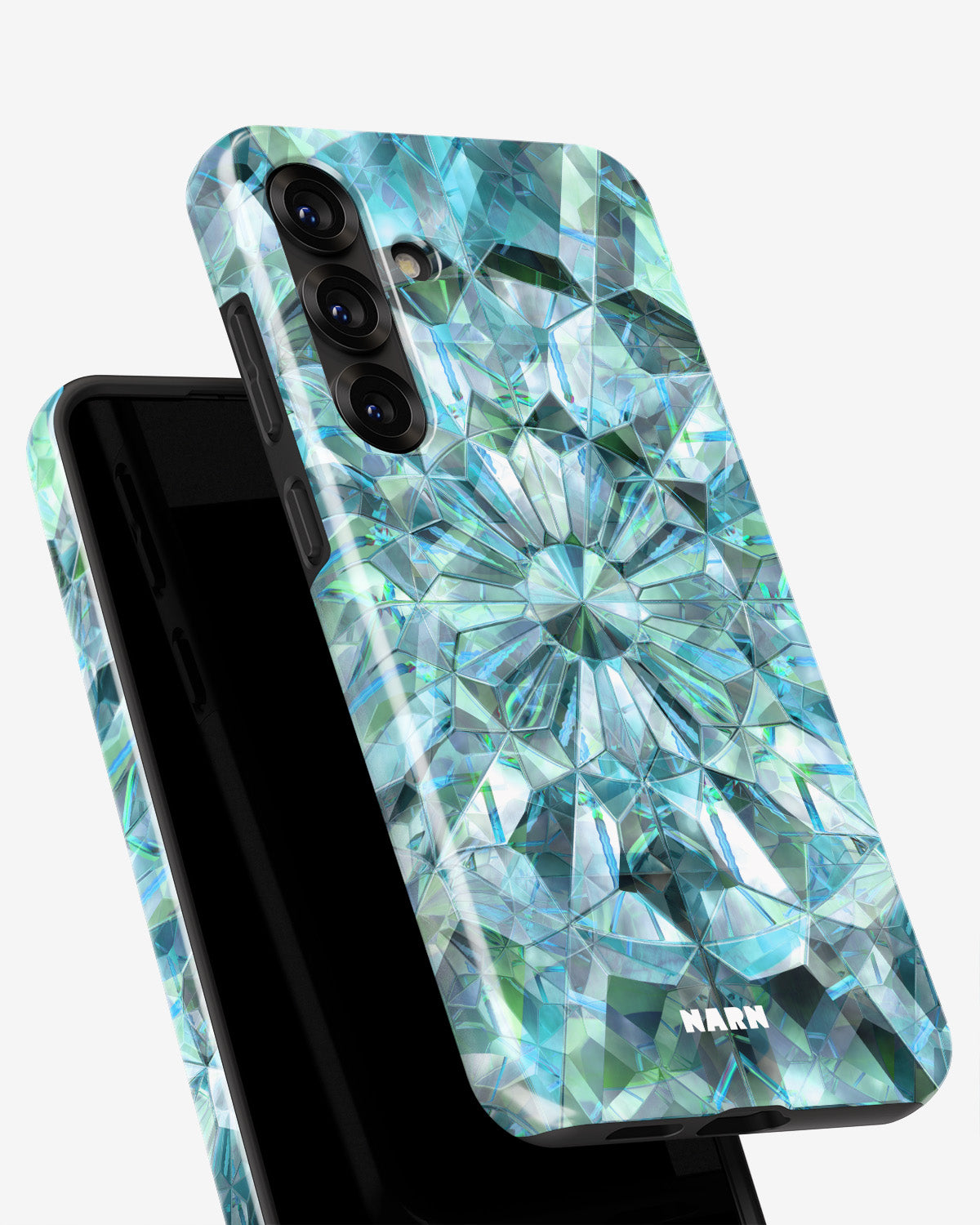 Samsung Galaxy A36 Tough Case – Green Crystals - View 4