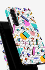 Samsung Galaxy A36 Tough Case – 80s Memphis - View 4