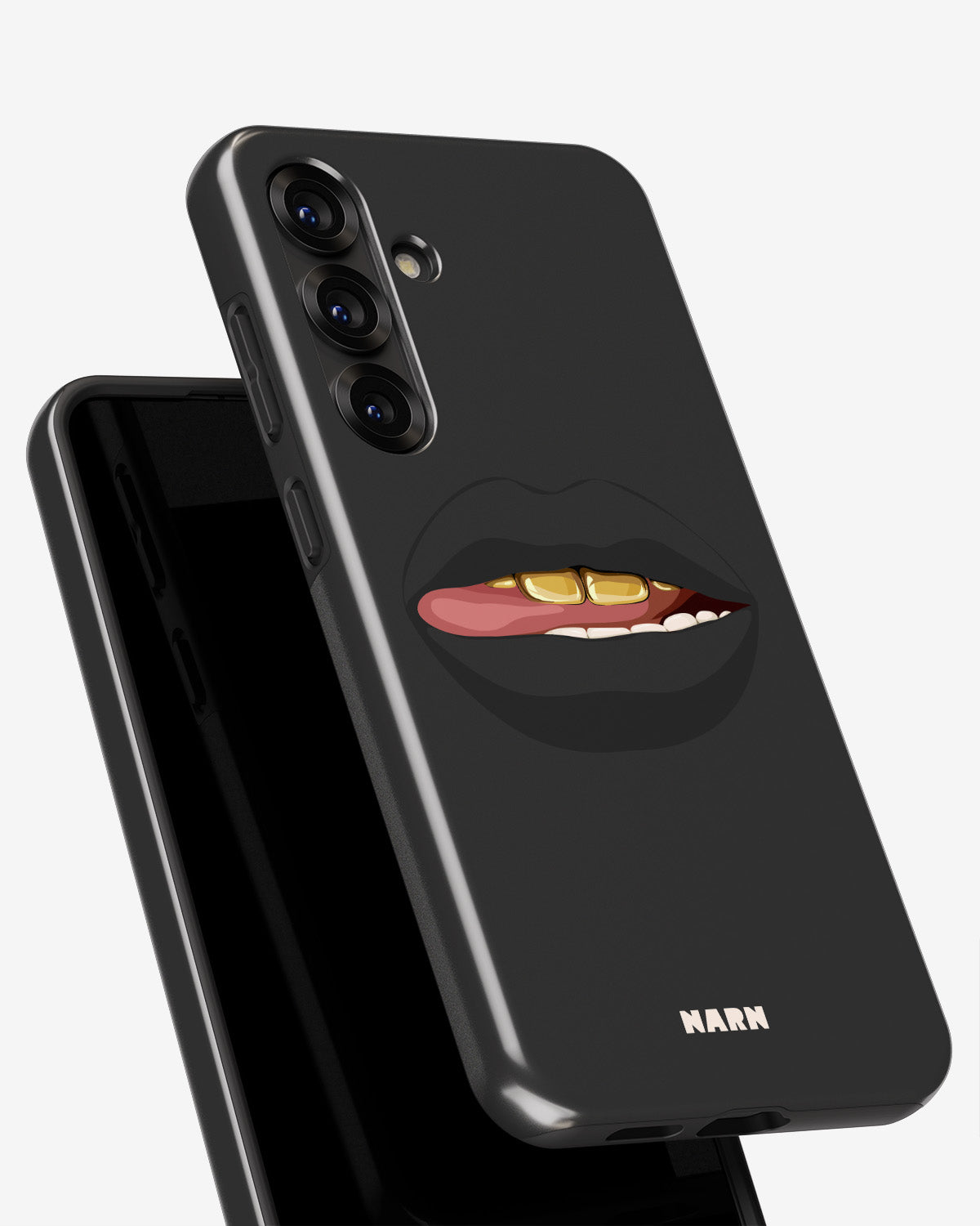 Samsung Galaxy A36 Tough Case – Golden Lips - View 4