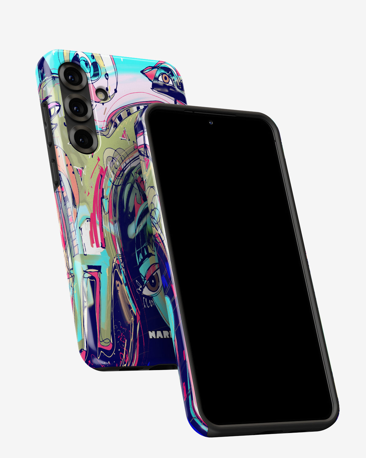 Samsung Galaxy A36 Tough Case – Abstract Cat - View 5
