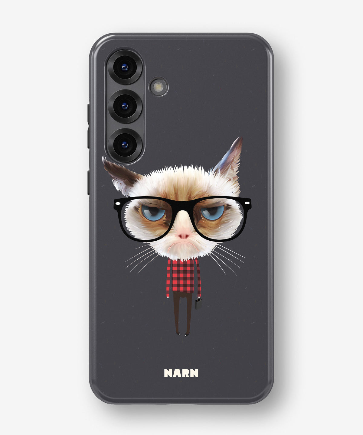 Samsung Galaxy S23 5G Tough Case – Hipster Cat - View 1