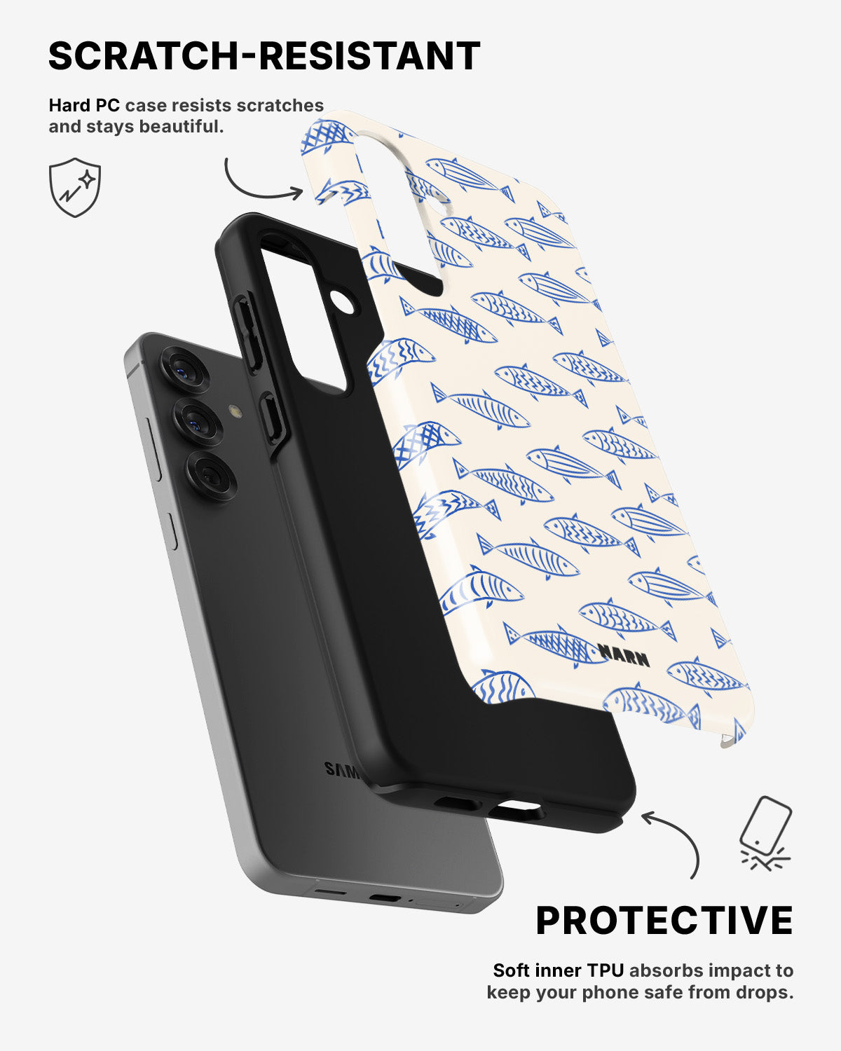 Samsung Galaxy S23 5G Tough Case – Blue Catch - View 2