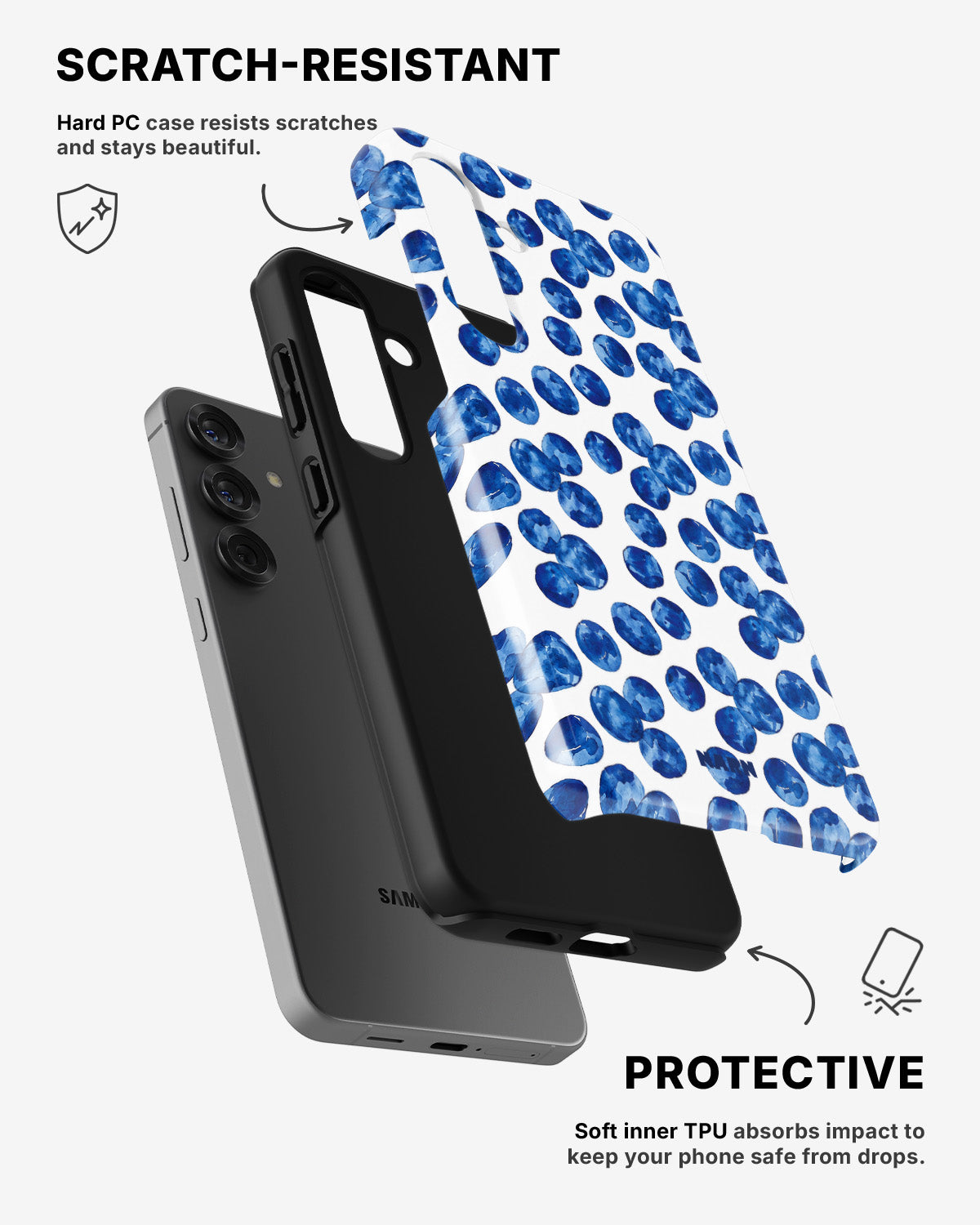 Samsung Galaxy S23 5G Tough Case – Blue Pick - View 2